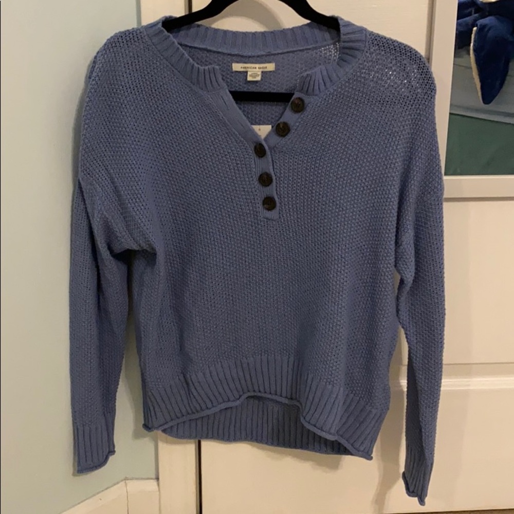 American Eagle Button Up Cropped Sweater
